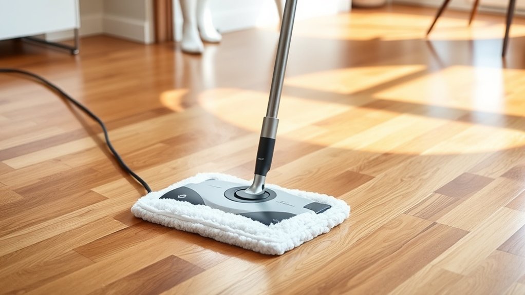 steam mop hardwood safely
