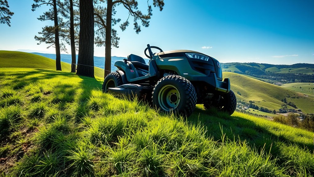 steep hill mower features