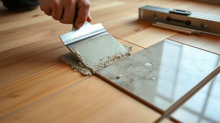 tile installation on wood