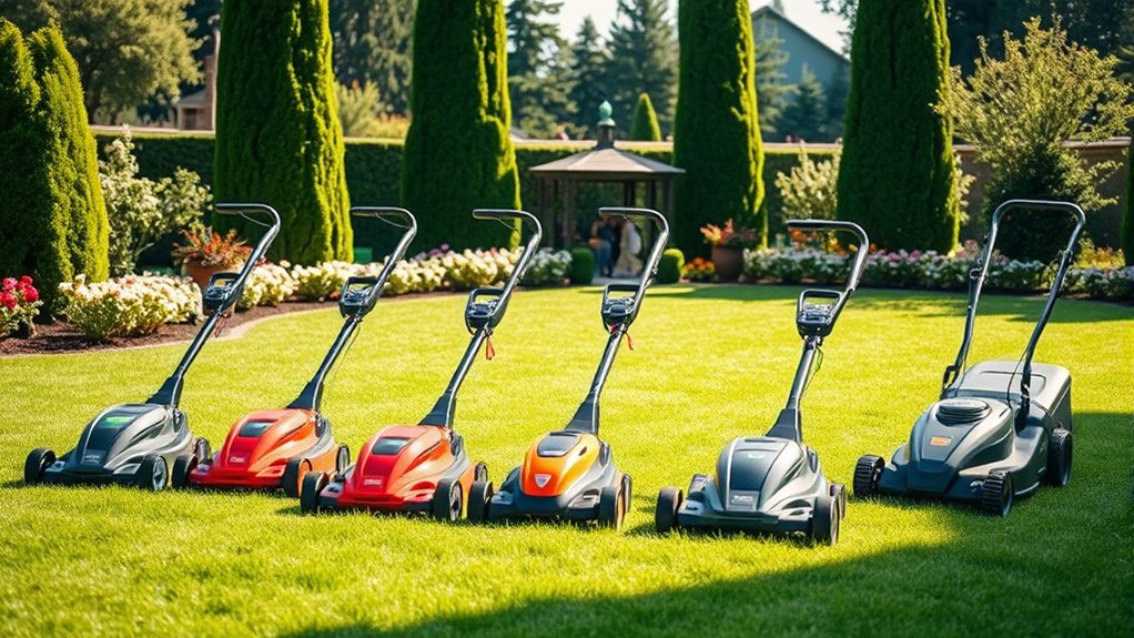 top battery lawn mowers