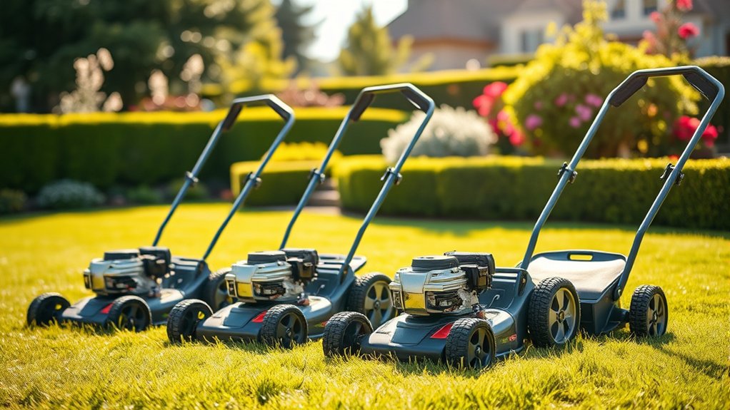 top push lawn mowers