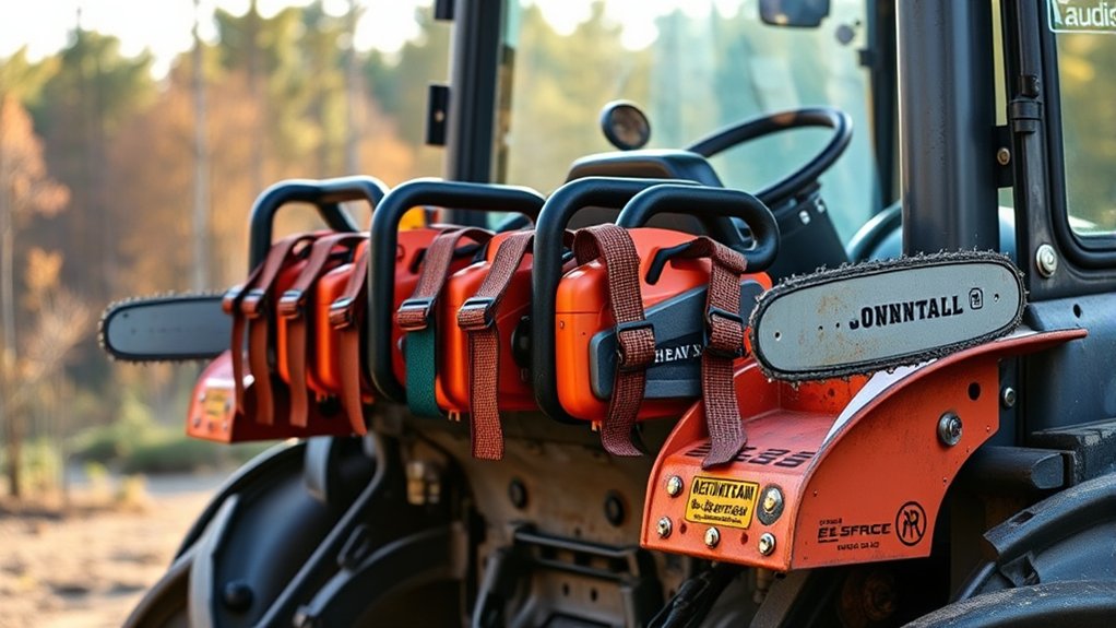 top tractor chainsaw holders