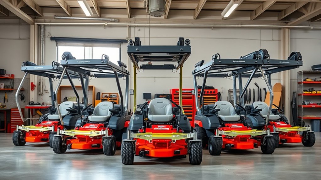 top zero turn mower lifts