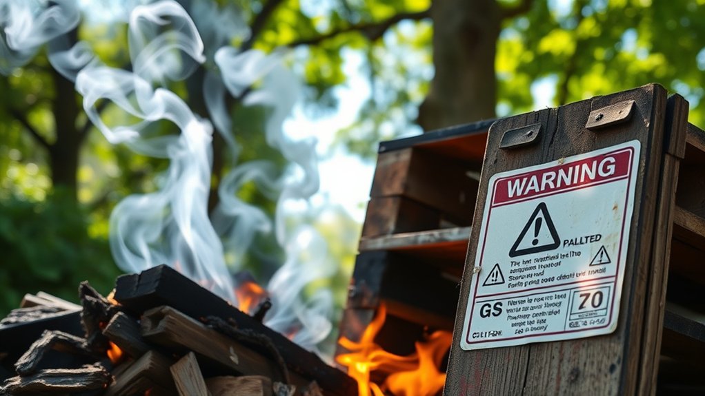 toxic fumes from burning pallets