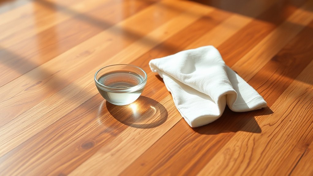 vinegar damages hardwood finishes