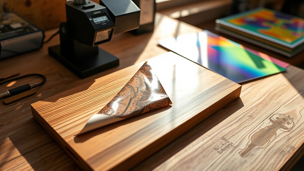 vinyl application on wood