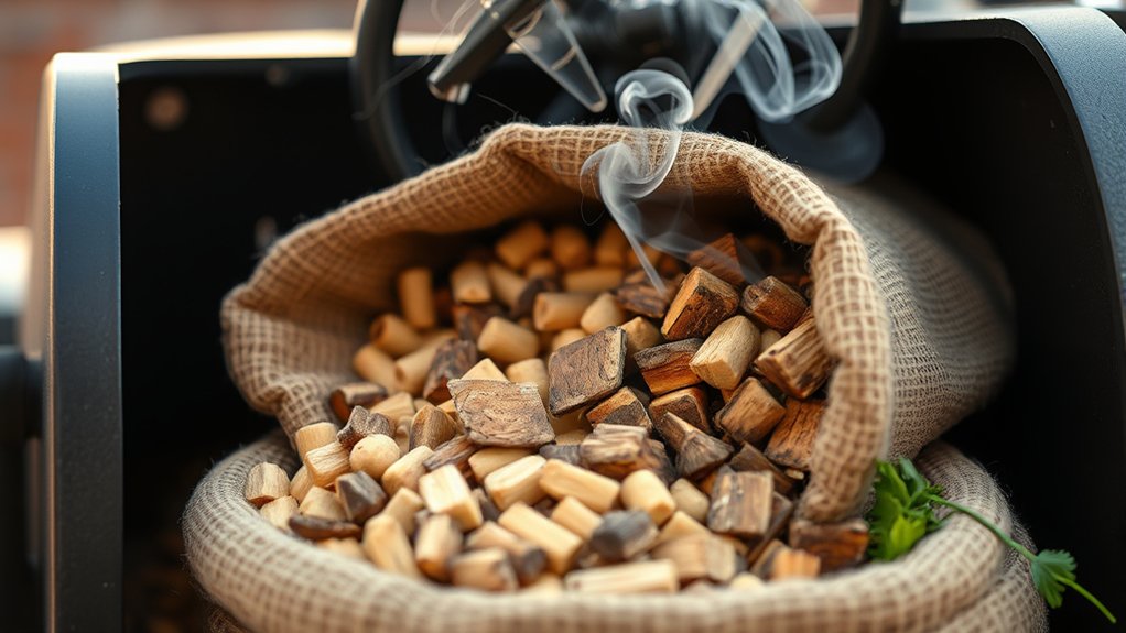 wood chips enhance smoke flavor