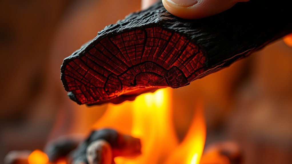 wood undergoes thermal decomposition