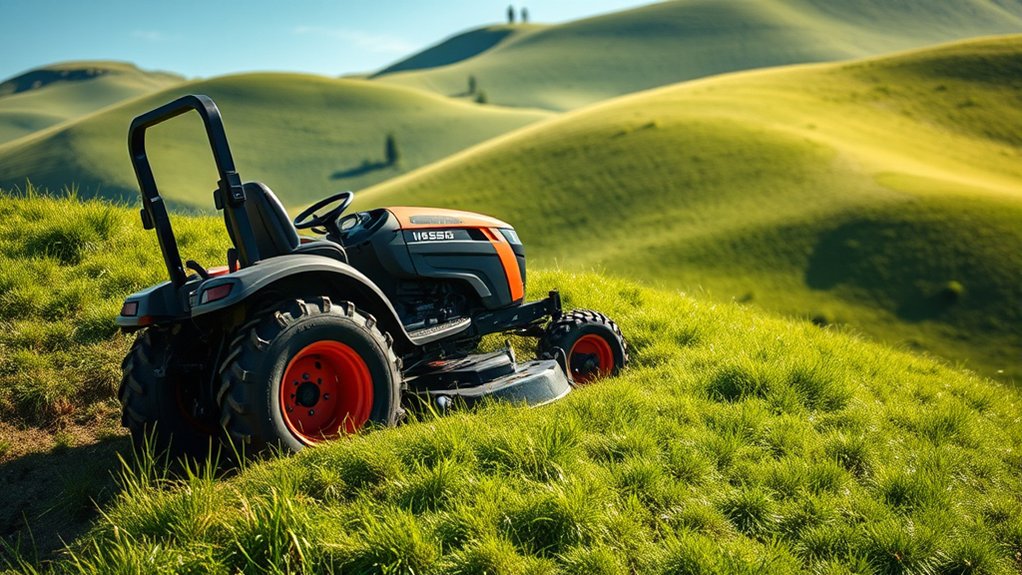hill mower safety features