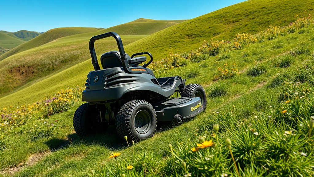 hillside mower safety features
