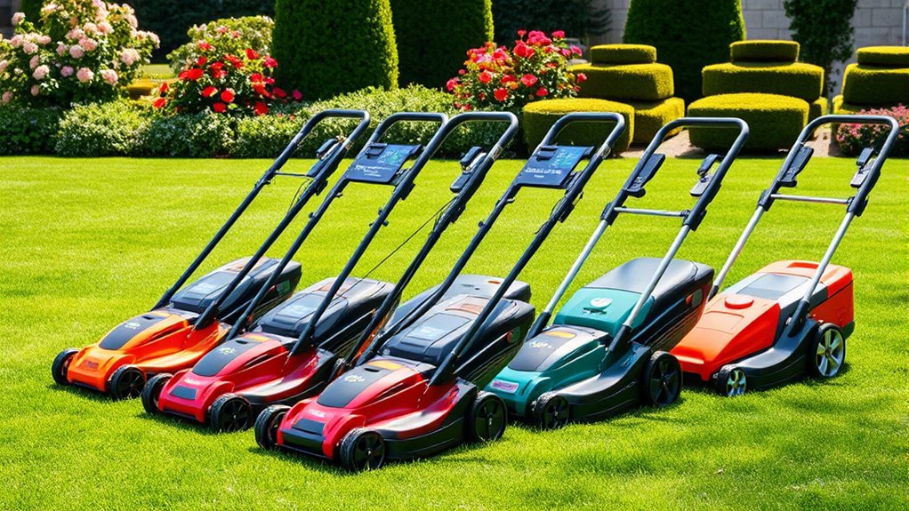 top electric lawn mowers